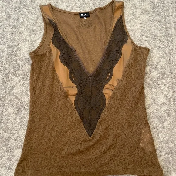 トップス D&G DOLCE&GABBANA 2000s Lace Camisole Vintage Dolce & Gabbana Lace Cami Top, Y2k Tank Top - Etsy